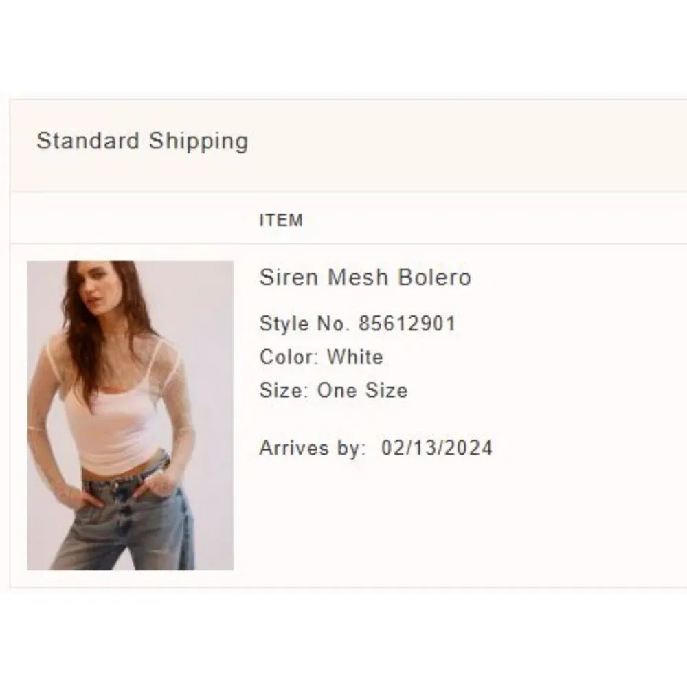 NWOT OS Free People Siren Mesh bolero top XS/S/M white cropped jewel shirt sheer